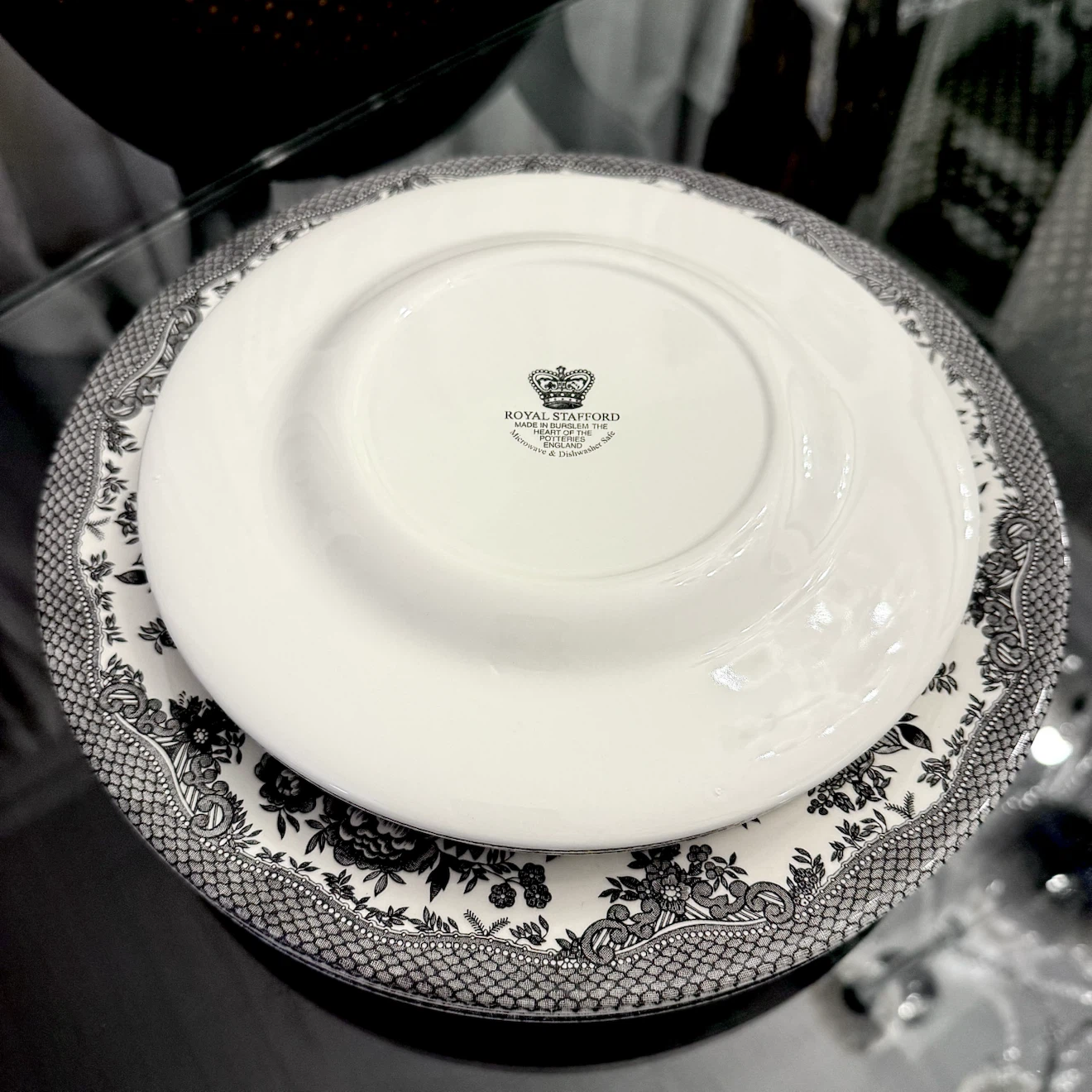 8 Royal Stafford black Asiatic pheasant plates - photo 4