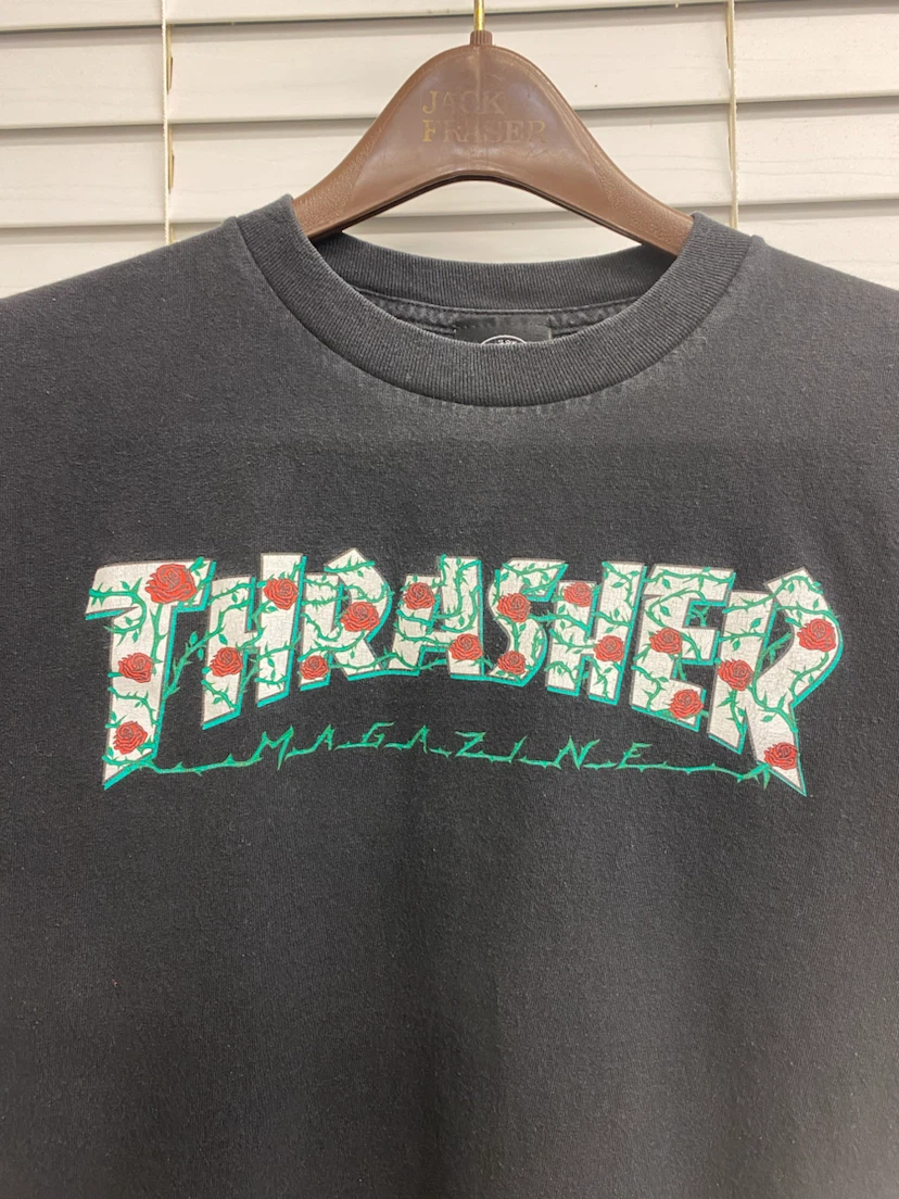 Thrasher Magazine Rose Graphic T-Shirt - photo 2