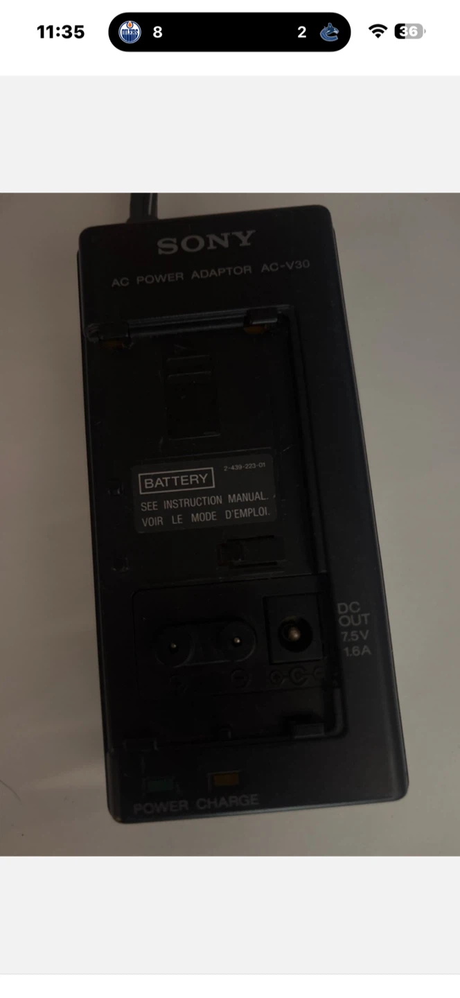 Genuine Sony (AC-V30) 100-240V 20W 7.5V 1.6A AC Power Adapter - photo 5