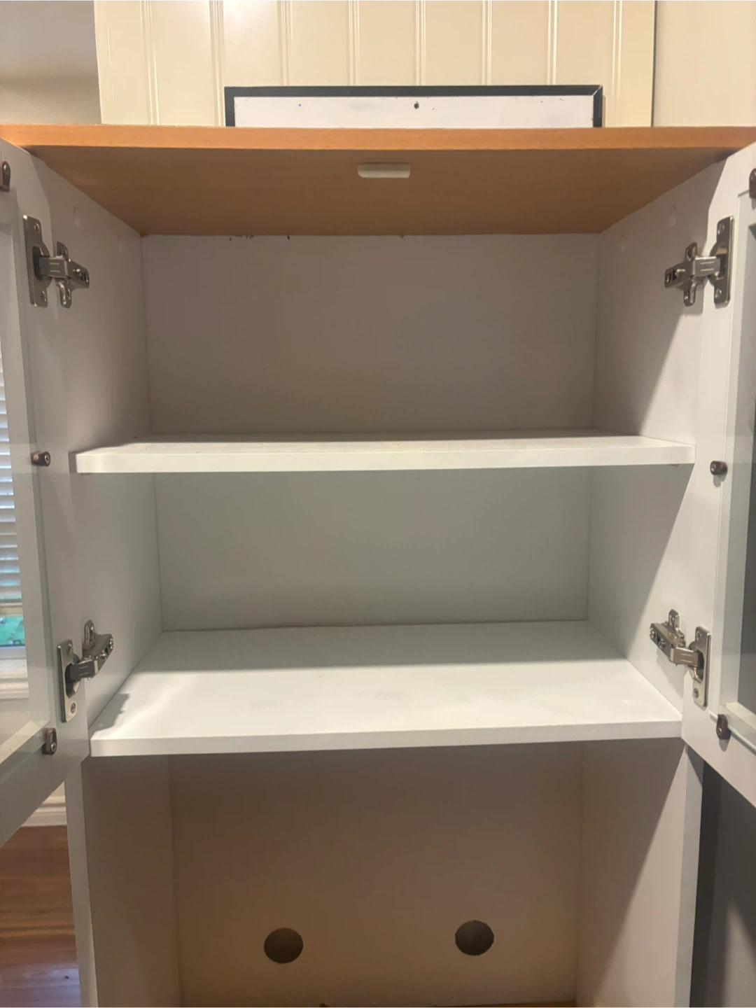 White and Wood Kitchen Hutch Cabinet - photo 2