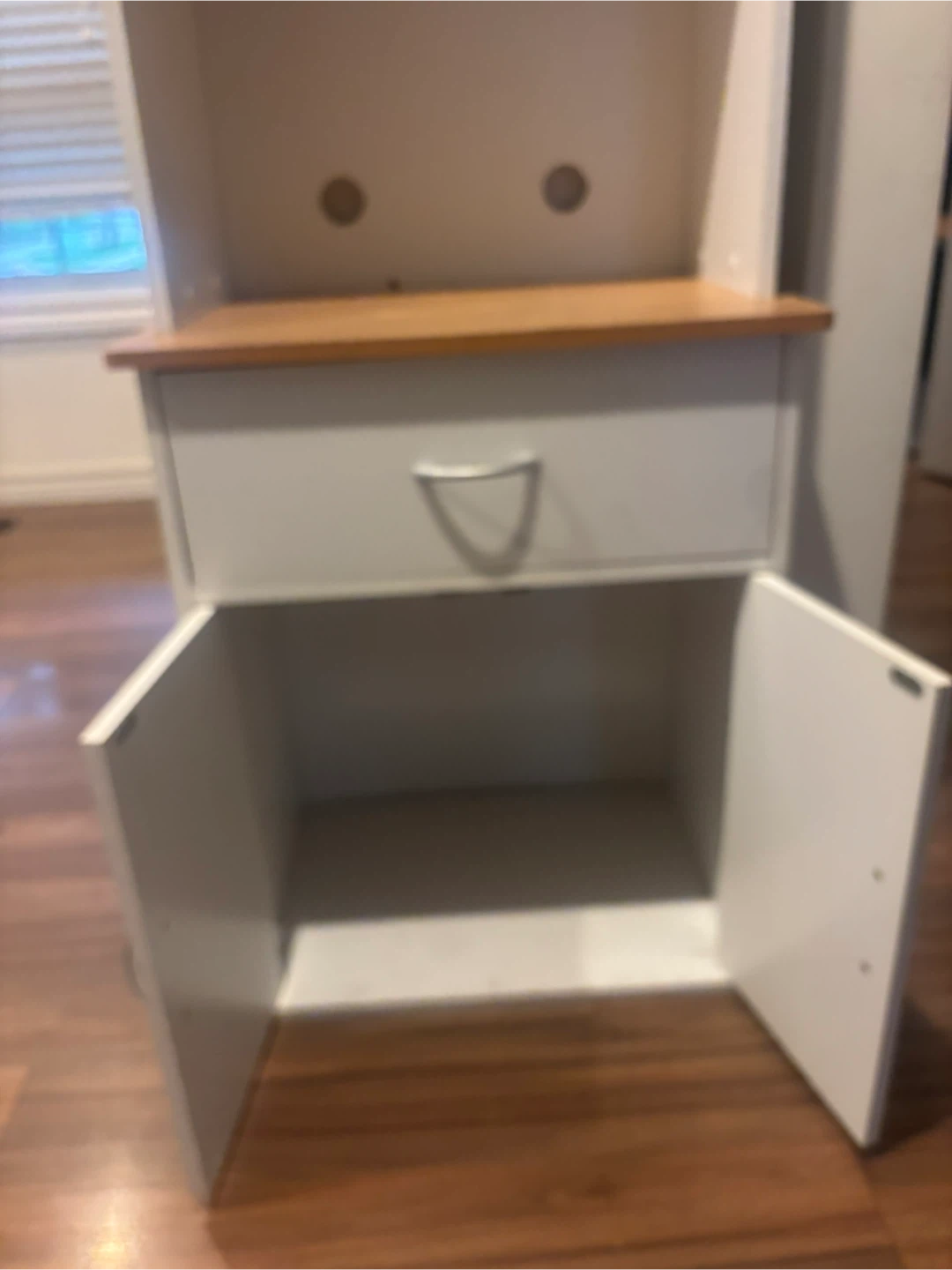 White and Wood Kitchen Hutch Cabinet - photo 3