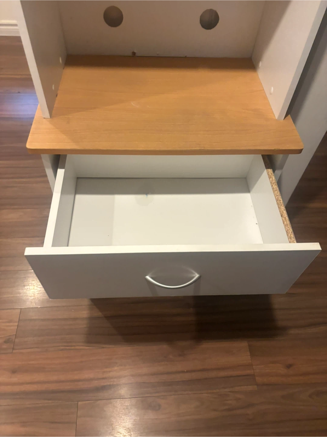 White and Wood Kitchen Hutch Cabinet - photo 4