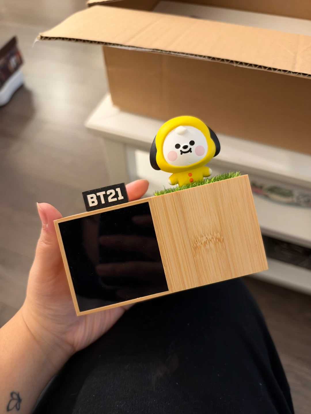 BT21 Chimmy Wood Digital Clock