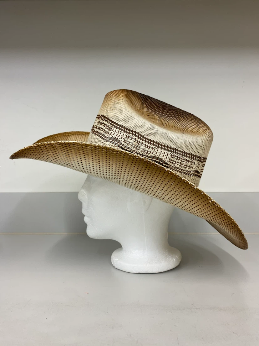 Dallas Hats “Buster” Two-Tone Western 100% Straw Cowboy Hat - M - photo 3