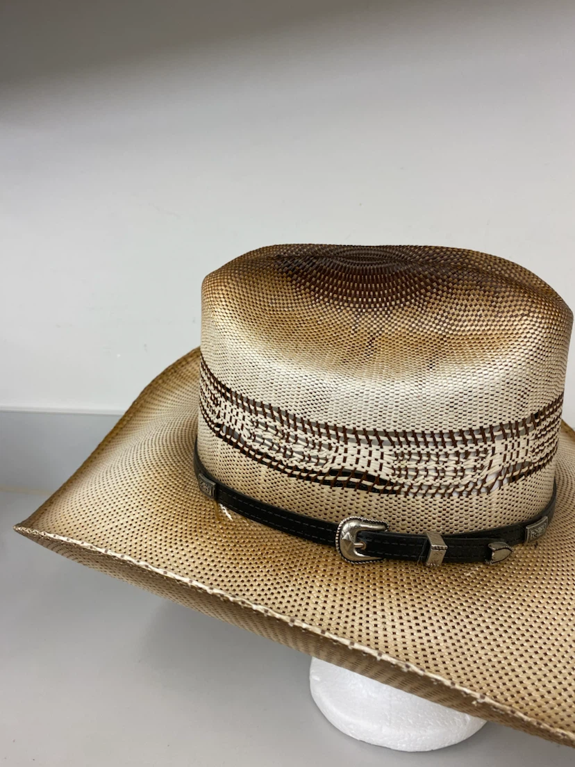 Dallas Hats “Buster” Two-Tone Western 100% Straw Cowboy Hat - M - photo 4