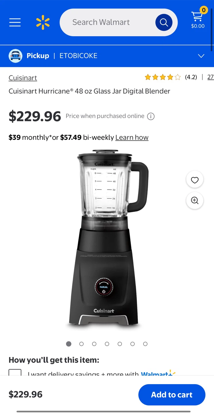 Cuisinart Hurricane 48oz Glass Jar Blender