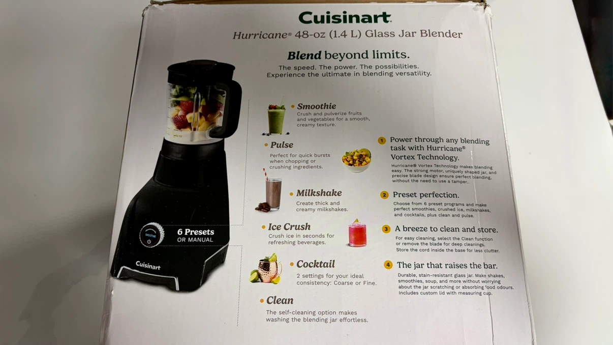 Cuisinart Hurricane 48oz Glass Jar Blender - photo 5