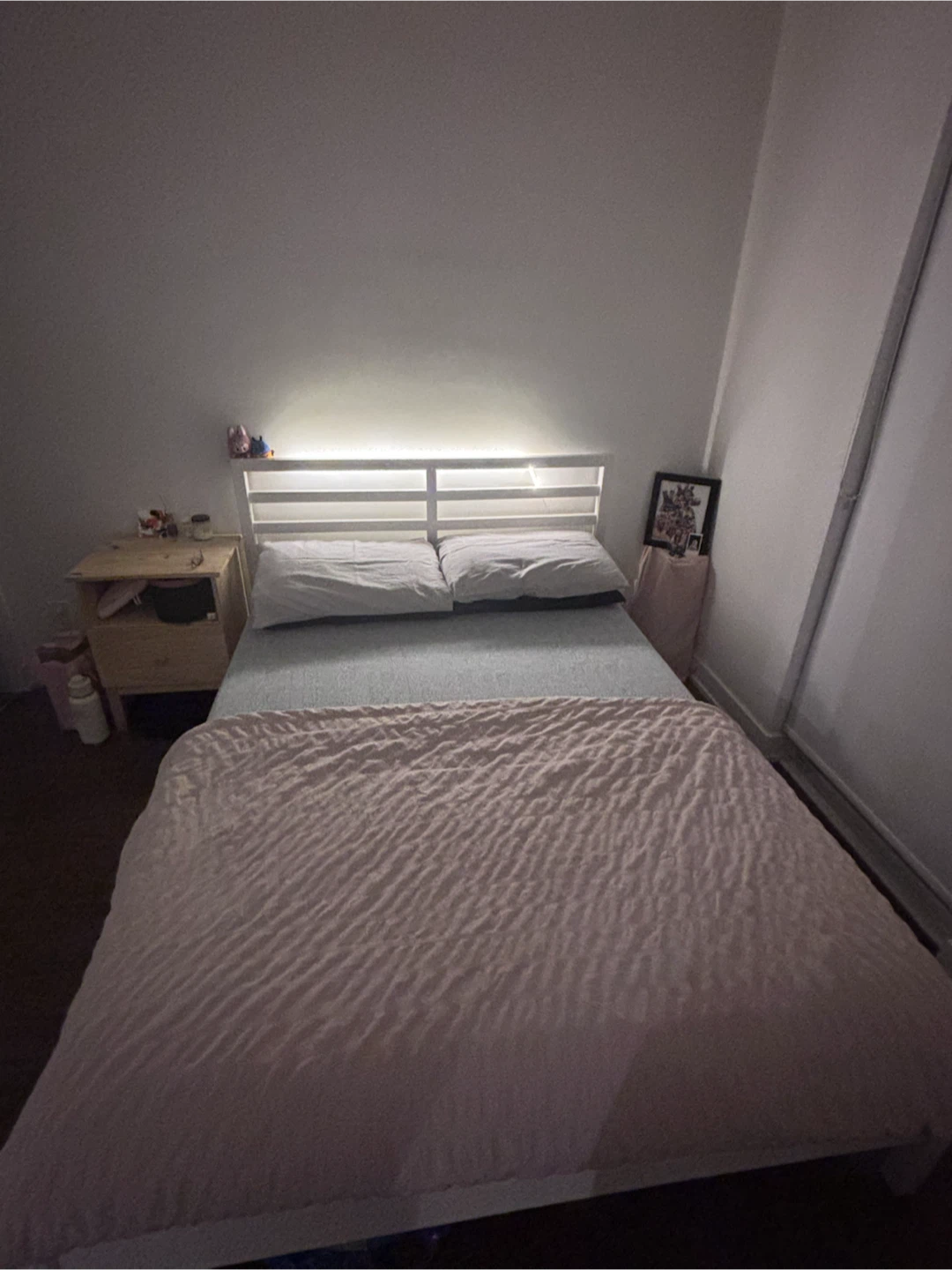 IKEA Bed Frame + Orthopaedic Mattress + Nightstand — $300