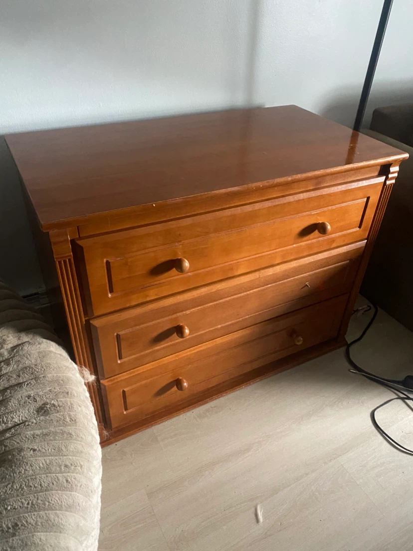 Wooden 3-Drawer Dresser