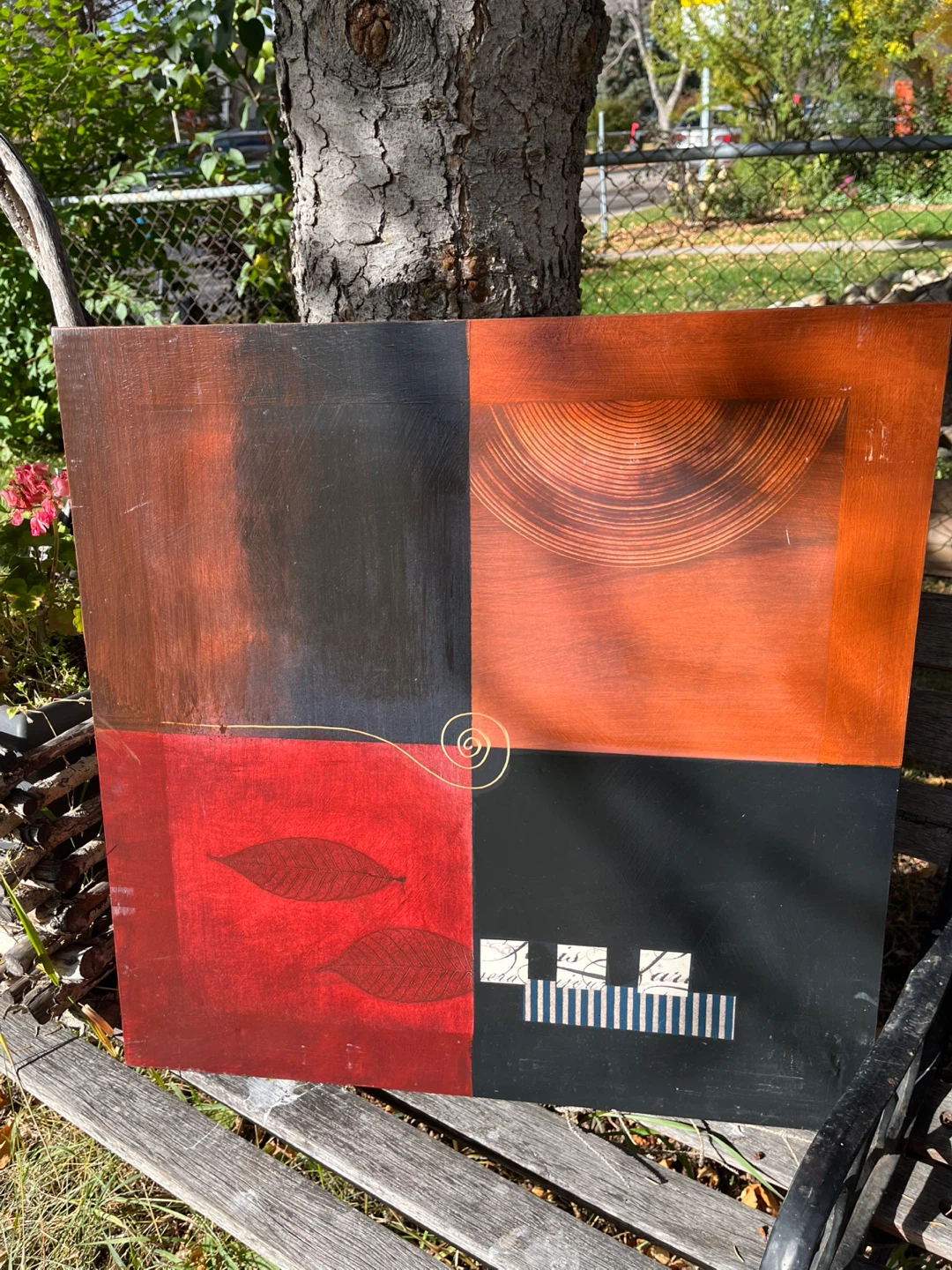 Art- Abstract Wall Art Canvas, 22 inches square