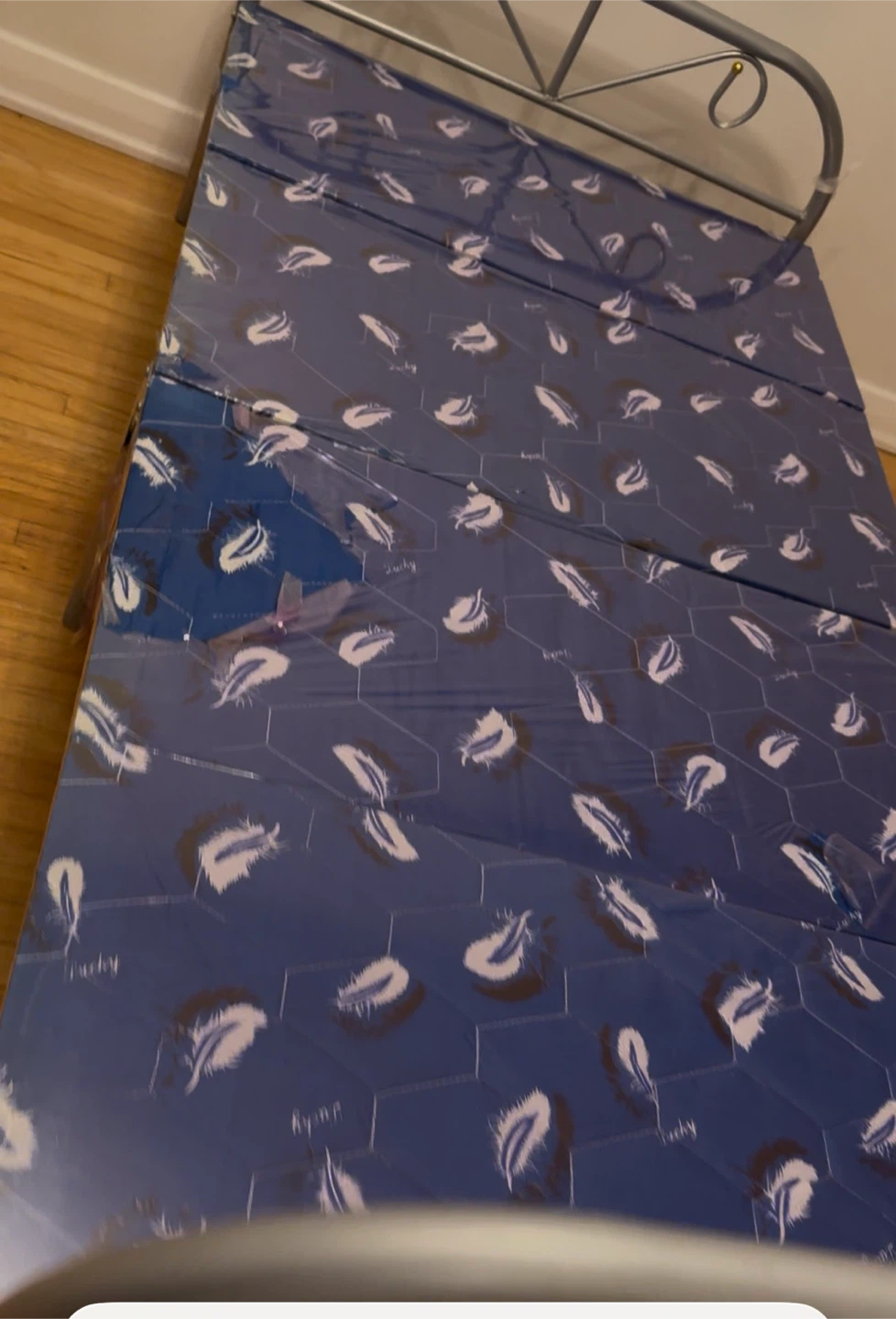 Single Metal Bed Frame and Folding Mattress