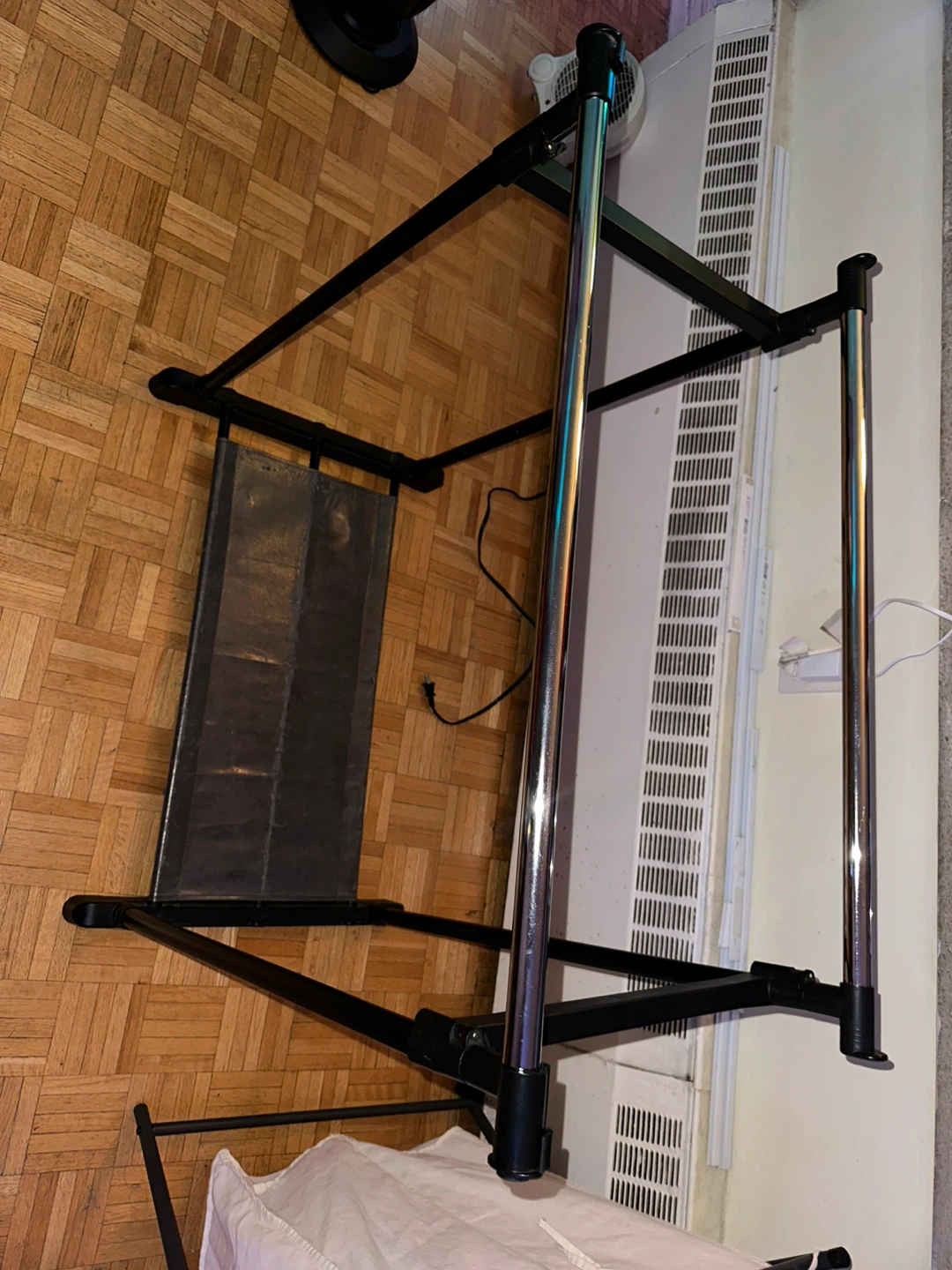 Black and Chrome Clothing Rack