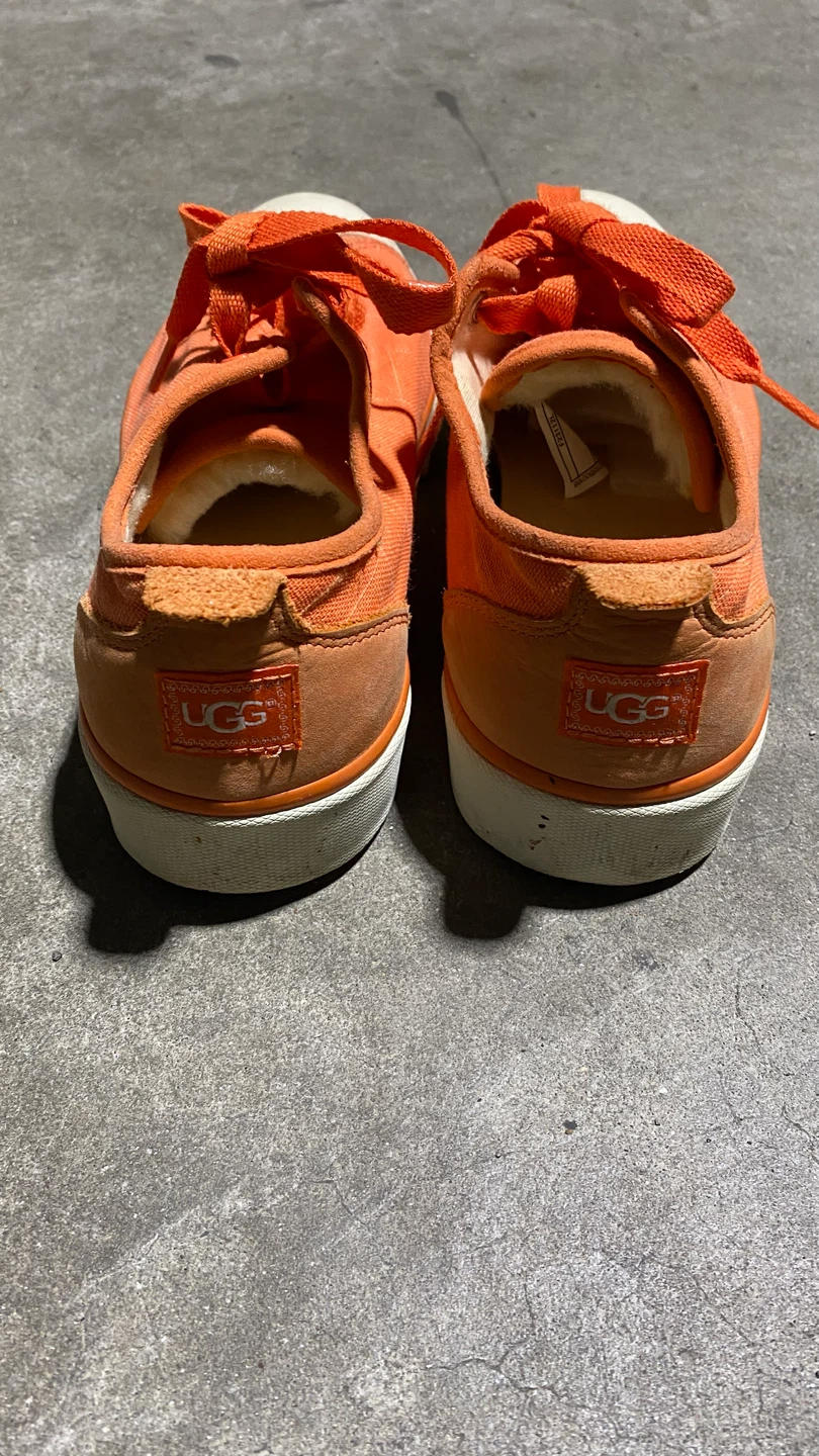 UGG Australia Orange Canvas Sneakers Size 8.5 - photo 3