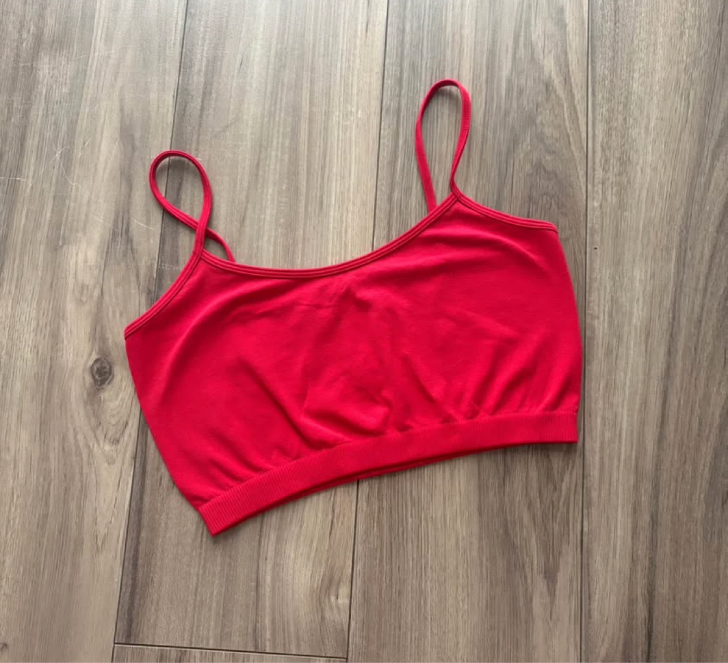 Red Spaghetti Strap Tank Top