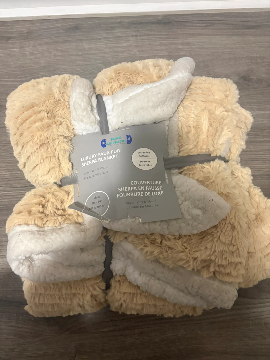 Home Aesthetics Luxury Faux Fur Sherpa Blanket