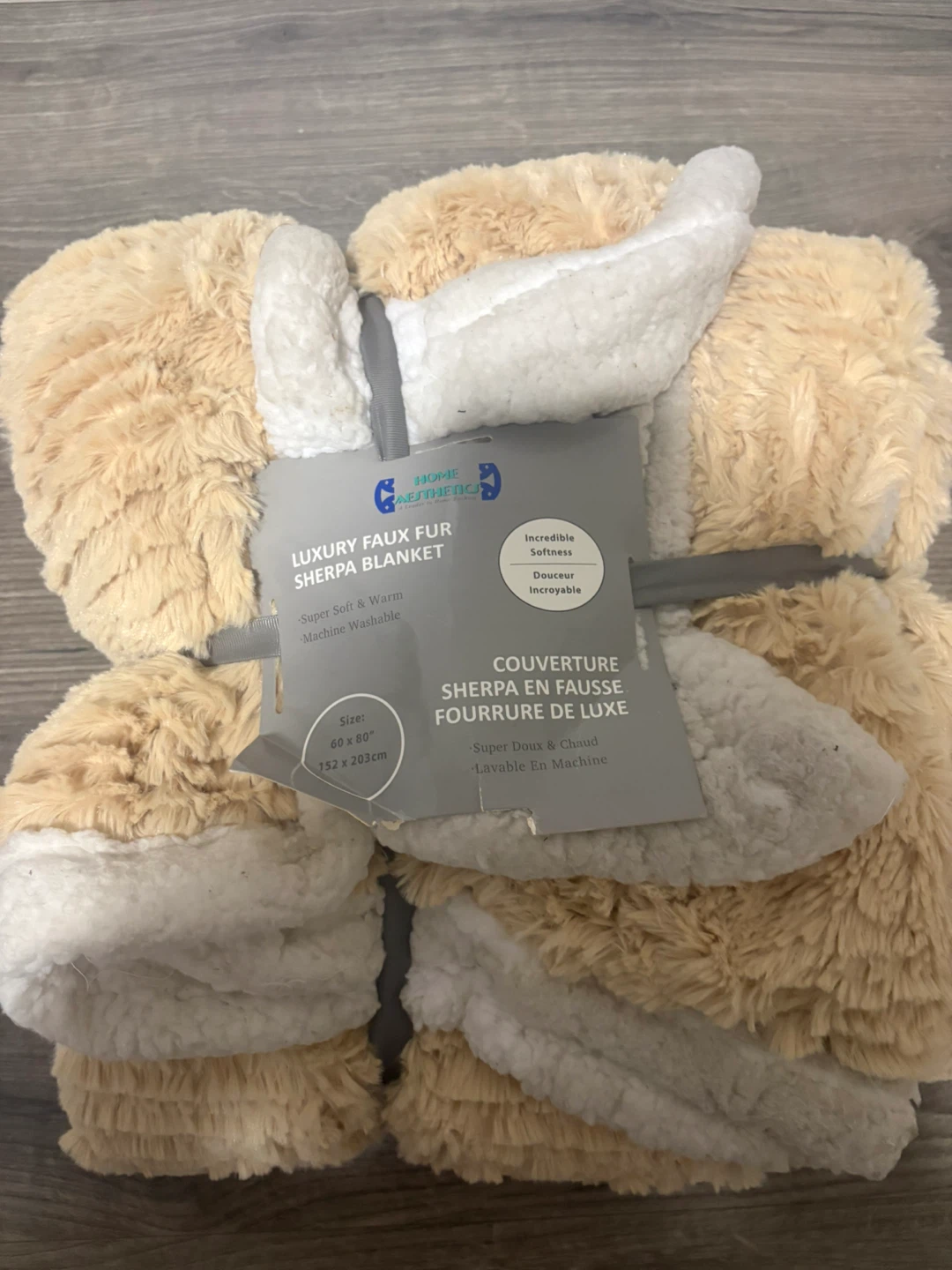 Home Aesthetics Luxury Faux Fur Sherpa Blanket - photo 2