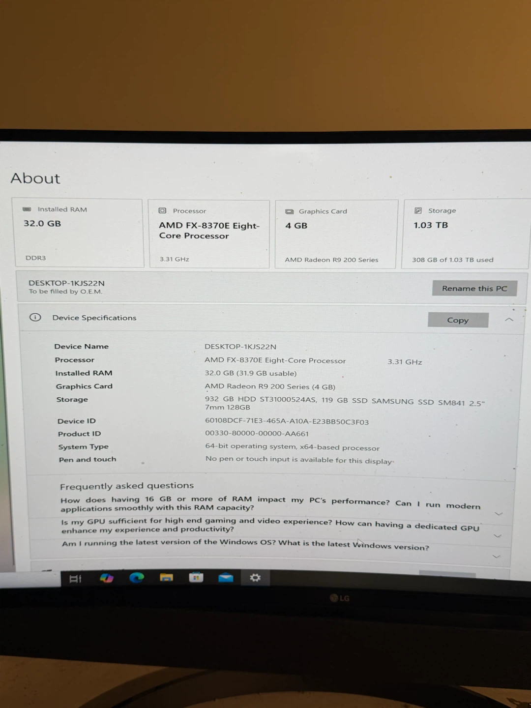 AMD FX-8370E Desktop PC with 32GB RAM - photo 2