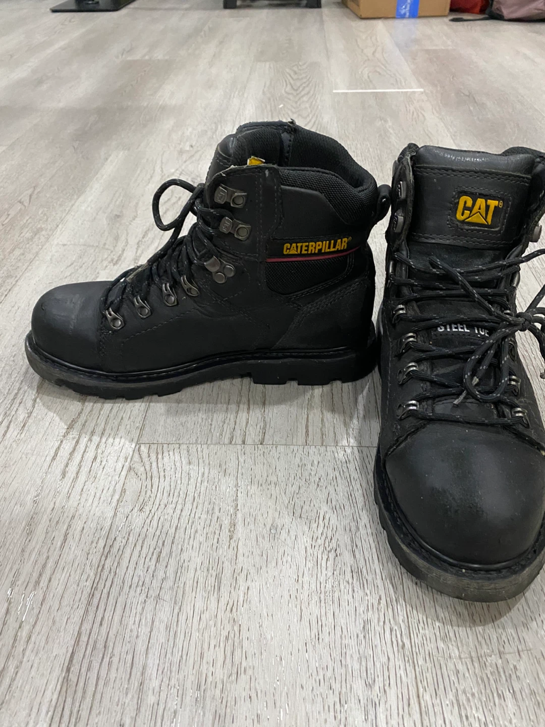 Caterpillar Work Boots Steel Toe Black Sz 7.5 - photo 2