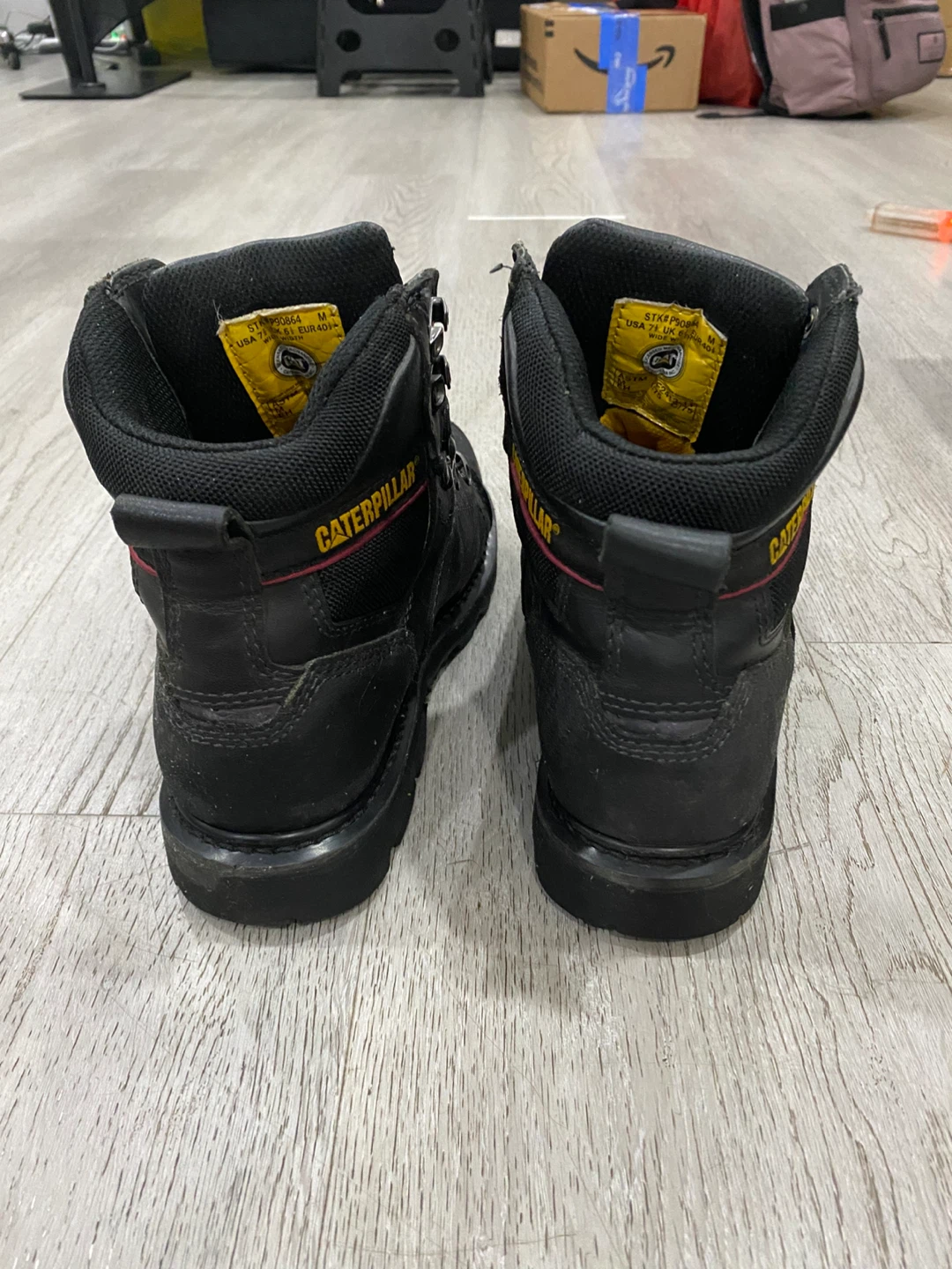 Caterpillar Work Boots Steel Toe Black Sz 7.5 - photo 4