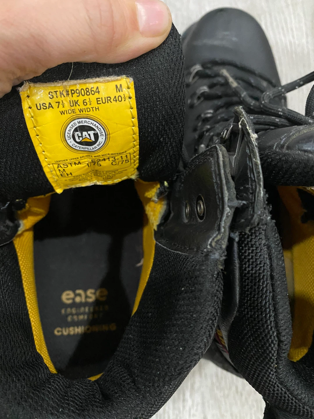 Caterpillar Work Boots Steel Toe Black Sz 7.5 - photo 5