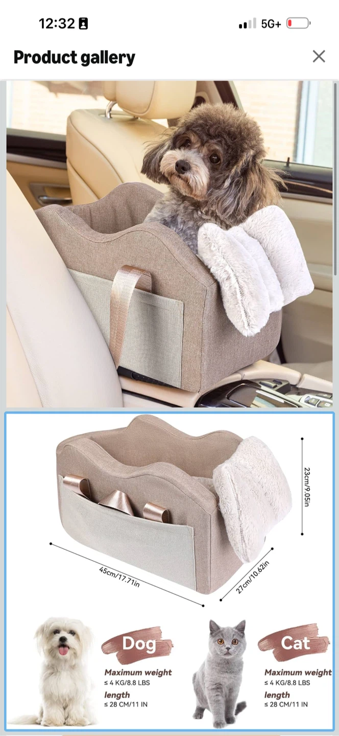 Pet Armrest Car Seat