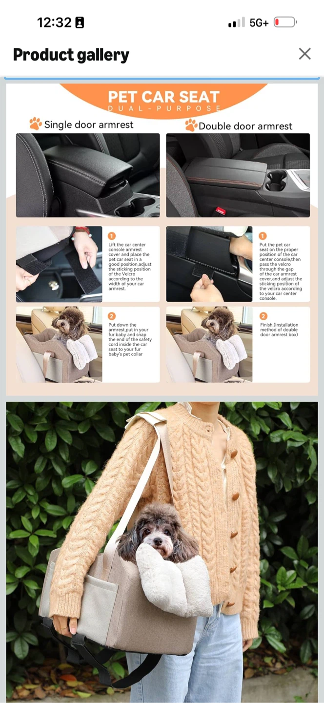 Pet Armrest Car Seat - photo 2