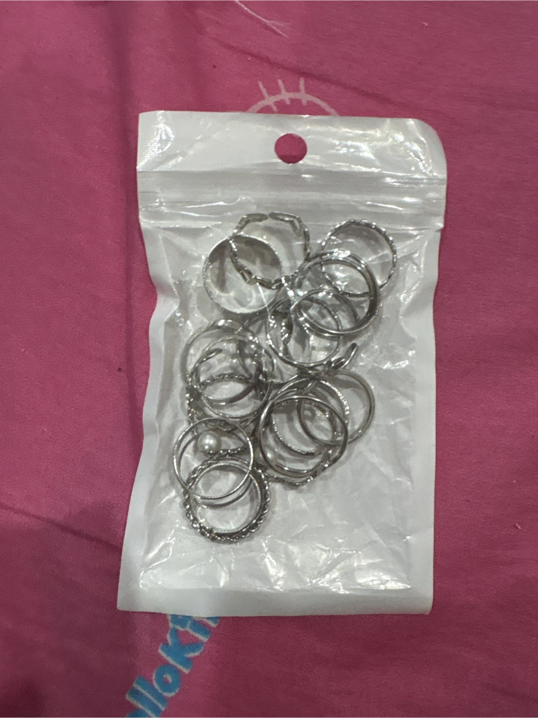 Set of Silver-Tone Fashion Rings