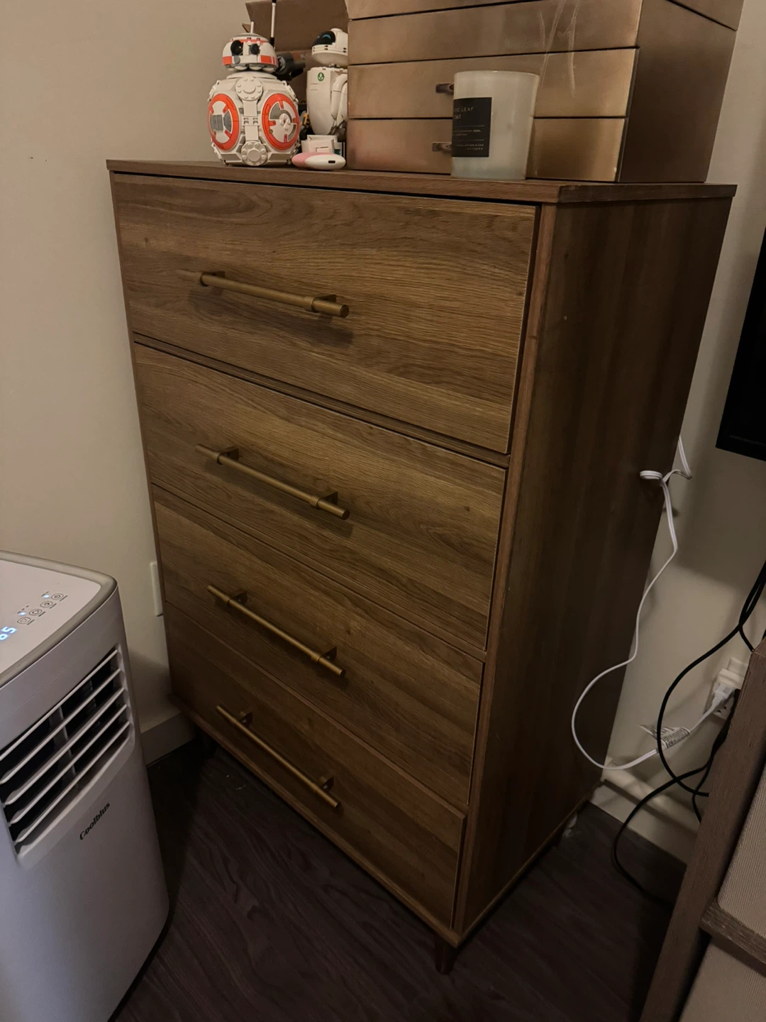 Modern 4-Drawer Wood Dresser