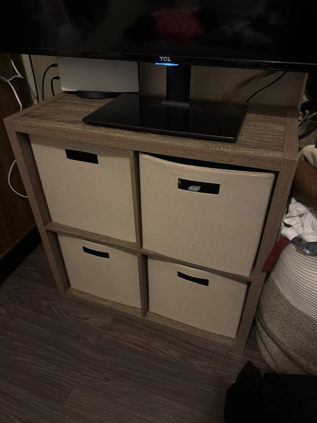 4-Cube Storage Organizer with Bins