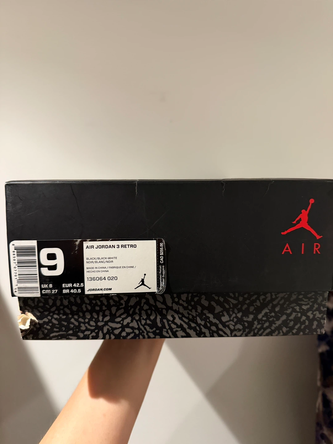 Air Jordan 3 Retro Cyber Monday Size 9