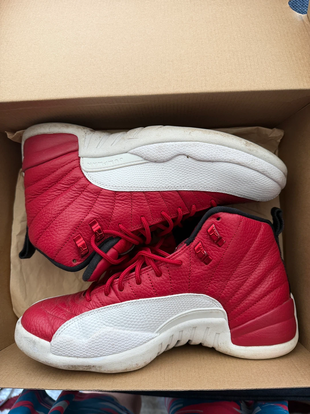 Size 9 Nike Air Jordan 12 Retro Gym Red Sneakers - photo 2