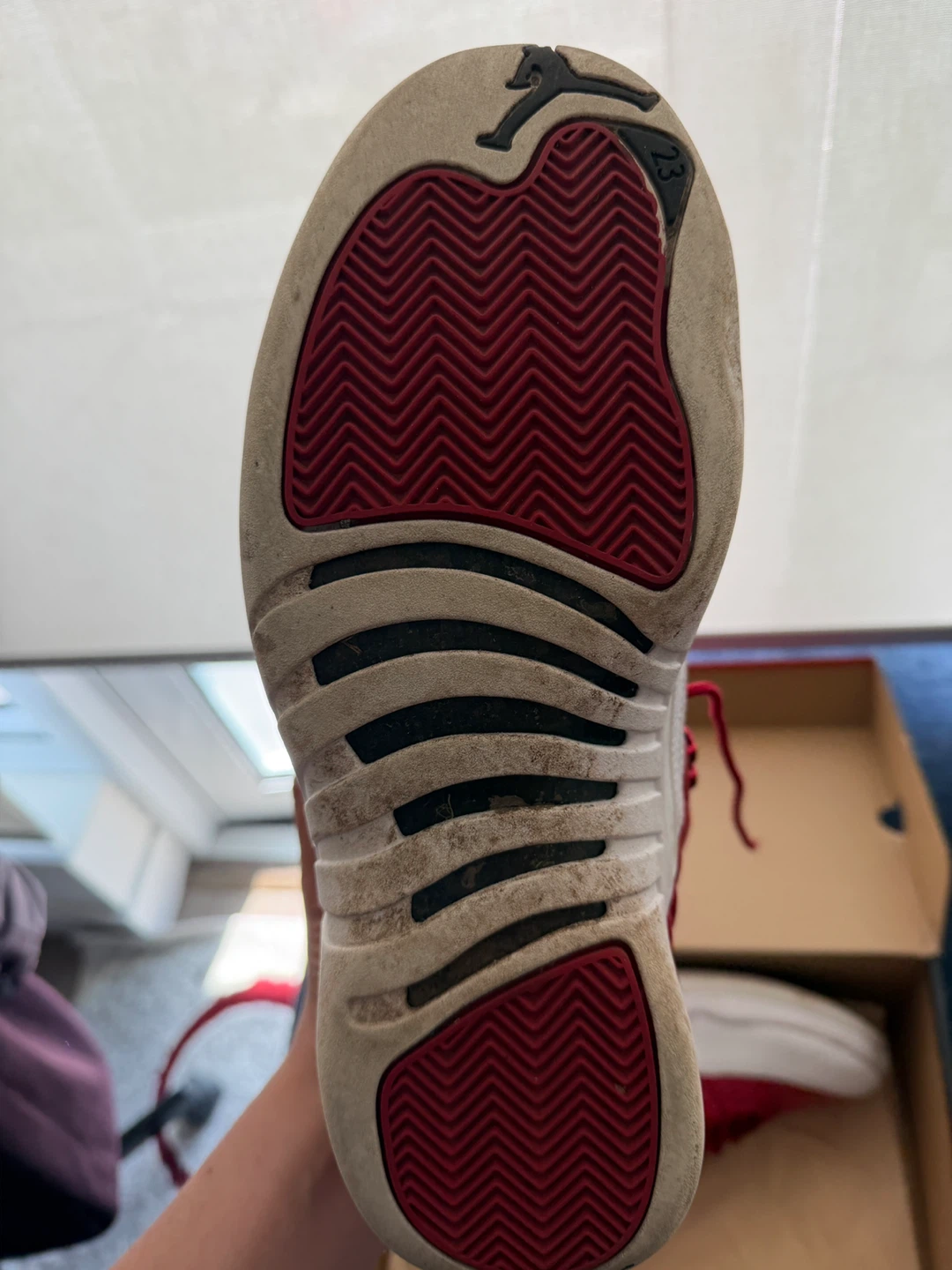 Size 9 Nike Air Jordan 12 Retro Gym Red Sneakers - photo 3