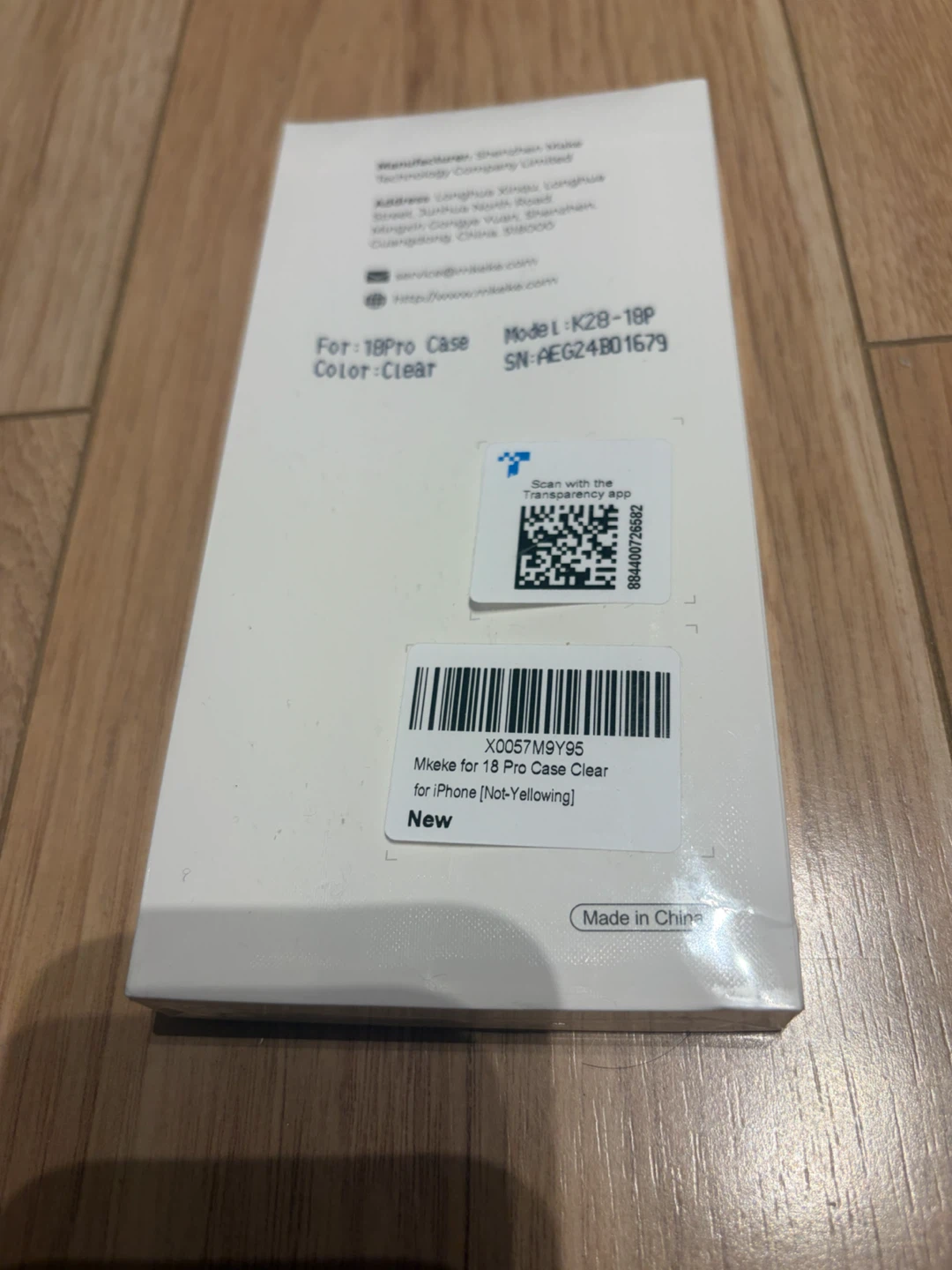 Mkeke Clear Phone Case for 18 Pro - photo 2