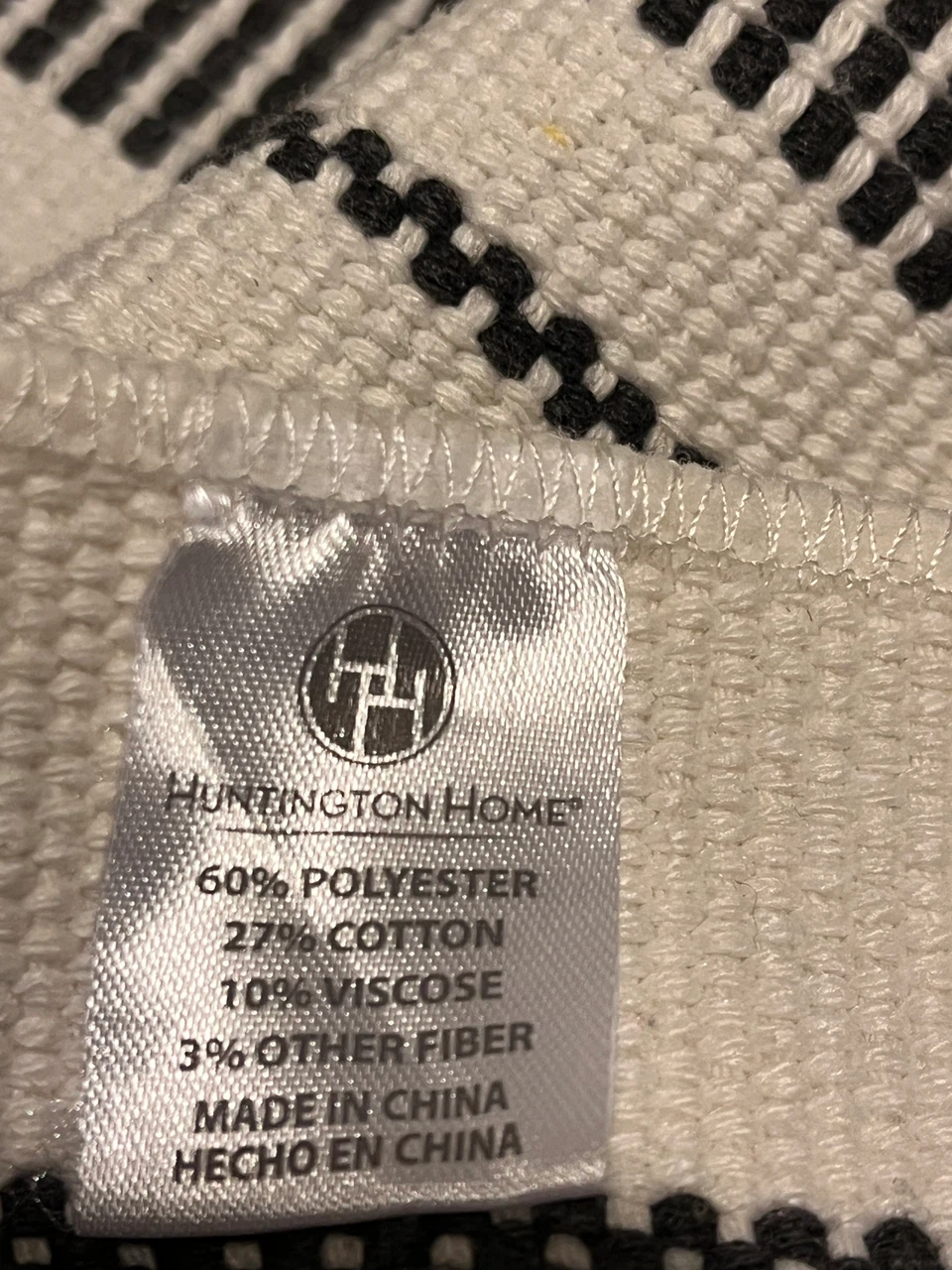 Huntington Home Black and White Table Runner - photo 2