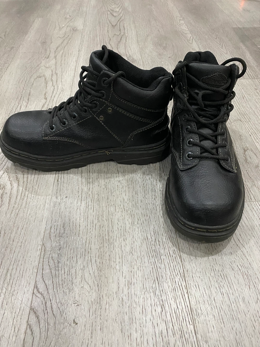 Workload Black Steel Toe Work Boots Sz 8 - photo 2