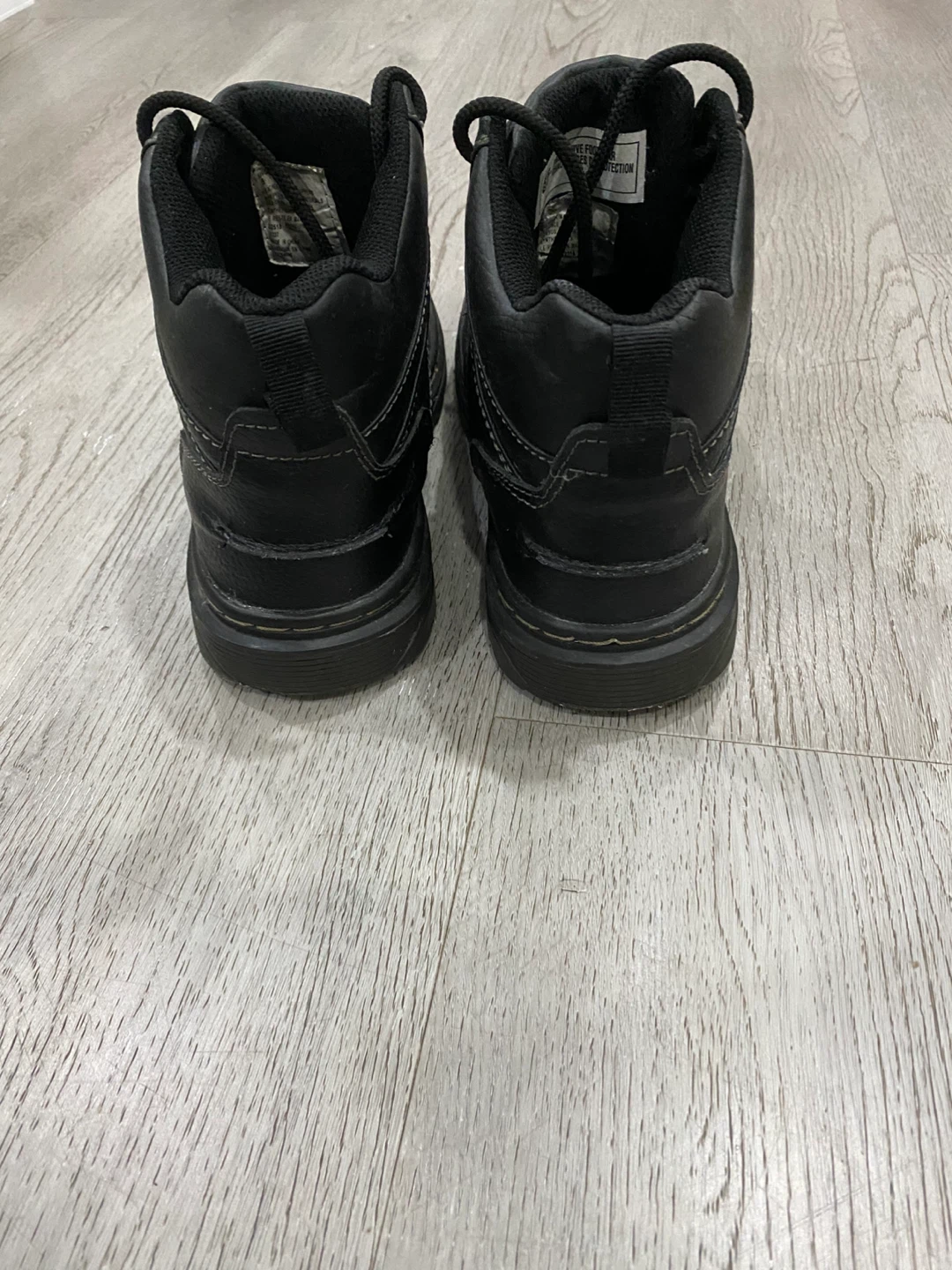 Workload Black Steel Toe Work Boots Sz 8 - photo 4