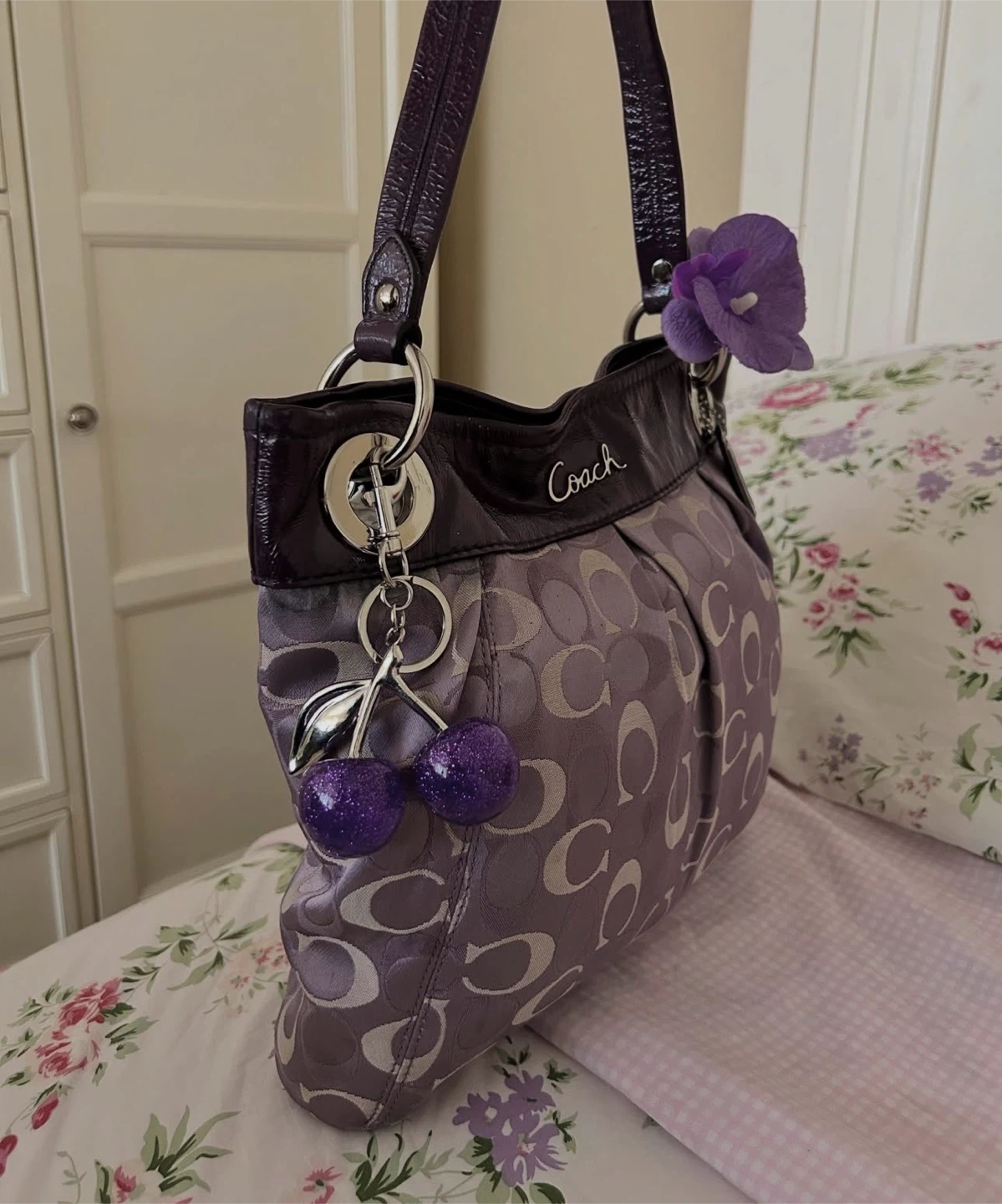 Coach Signature Hobo Bag - Purple - photo 2
