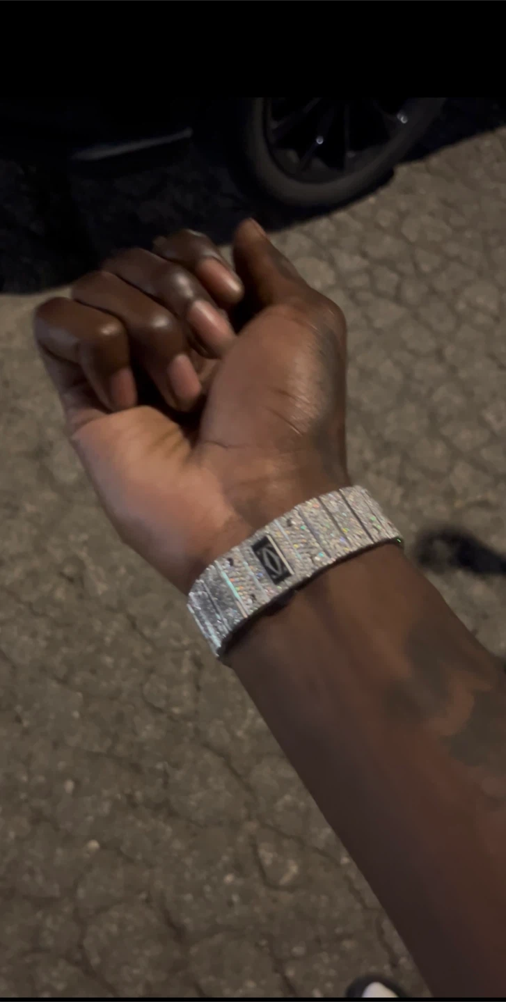 Cartier Santos watch with iced out custom finish - photo 4