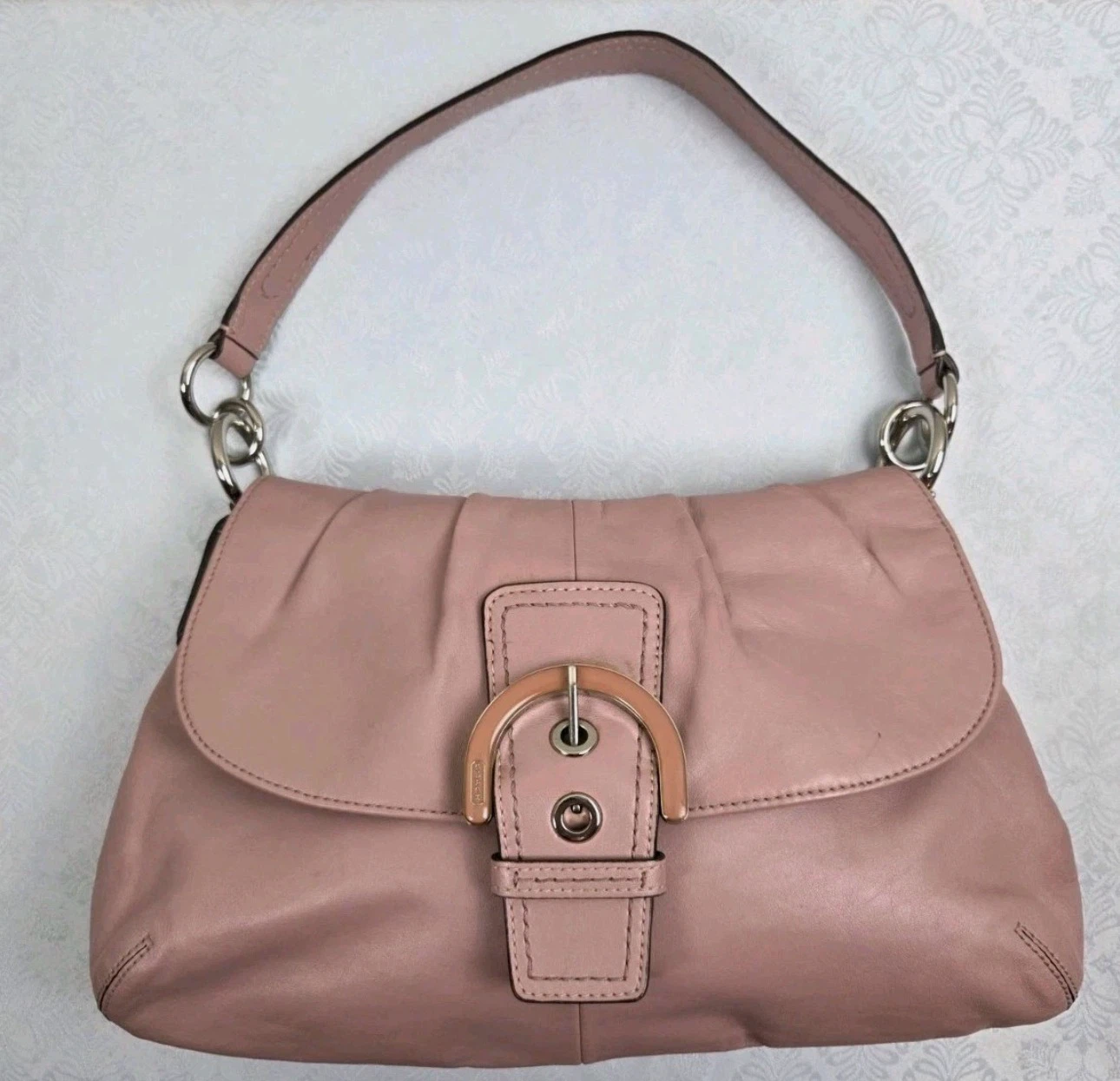 Pink Coach Leather Soho Handbag