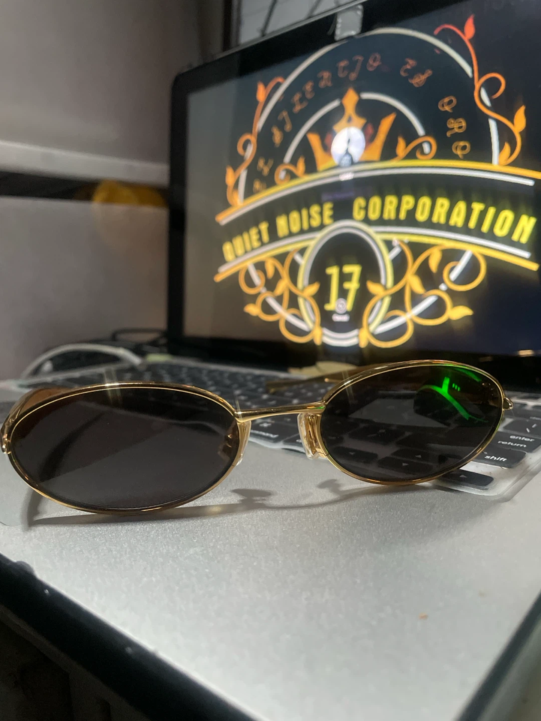 Bottega Veneta Gold Sunglasses BV1388S