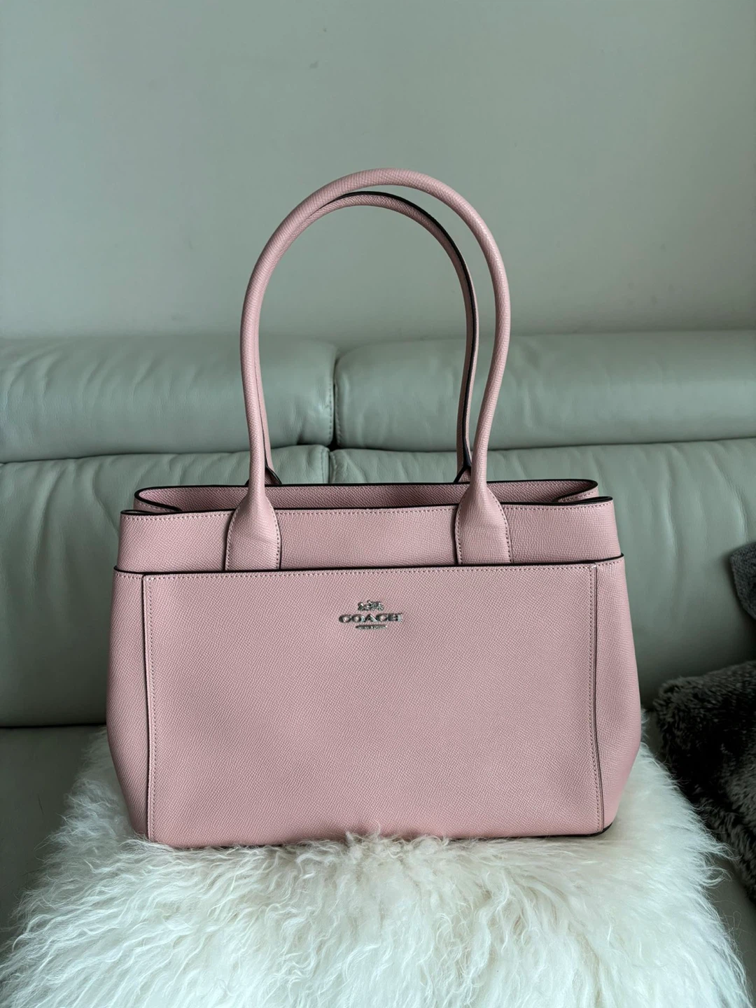 Coach Pink Leather Tote Bag - photo 3