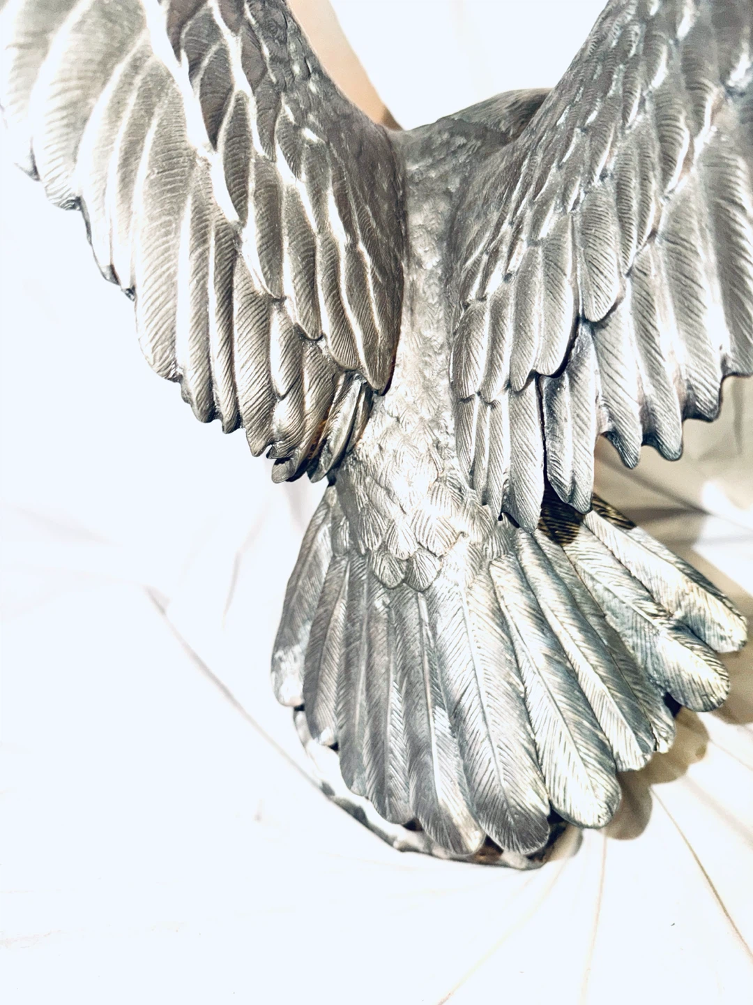 Pewter  Eagle Statue in triumph of the eagle Ron vanruyckevelt - photo 5