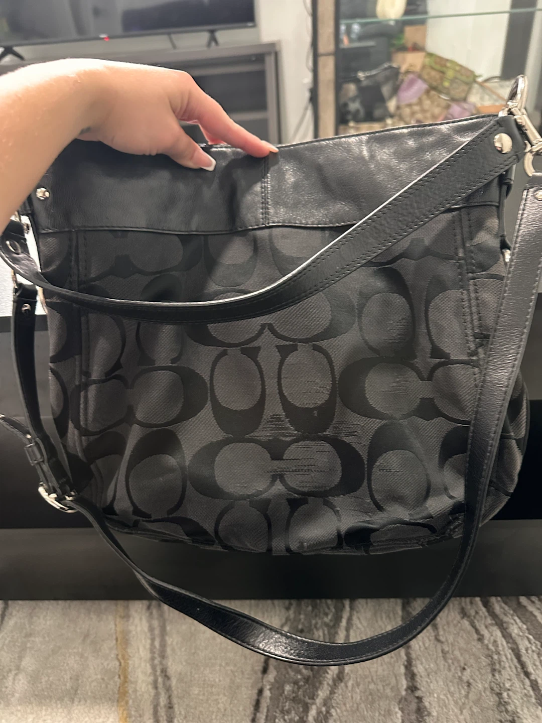 Coach Signature Hobo Bag Black - photo 2