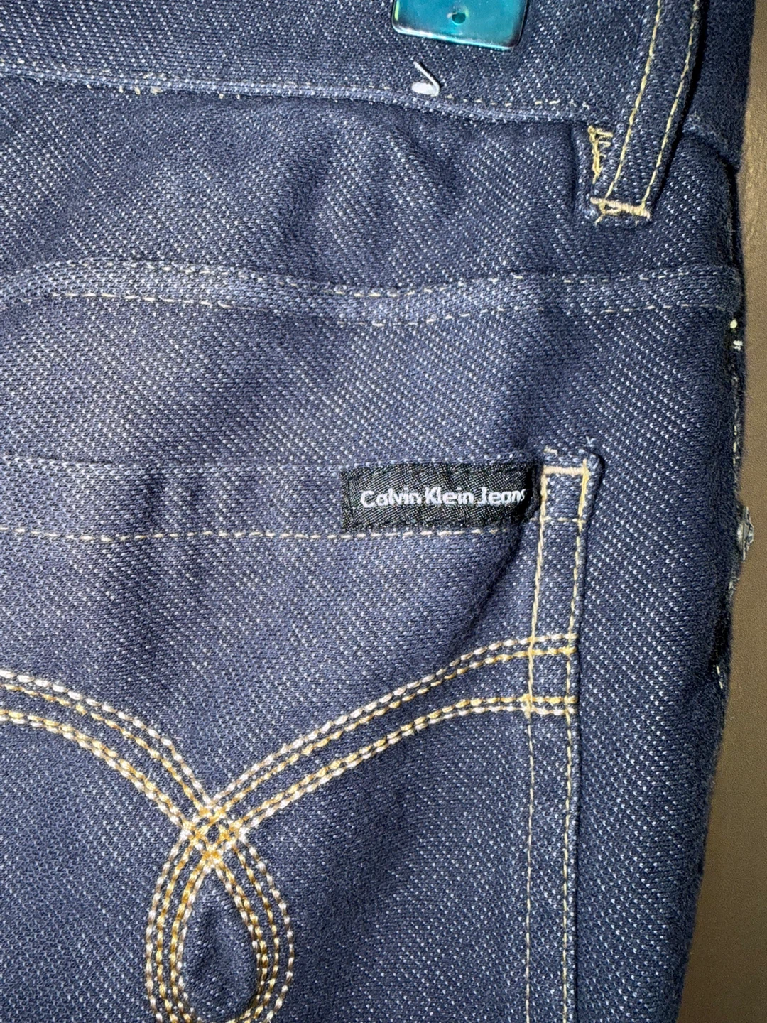 Calvin Klein Dark Wash Denim Jeans - photo 3