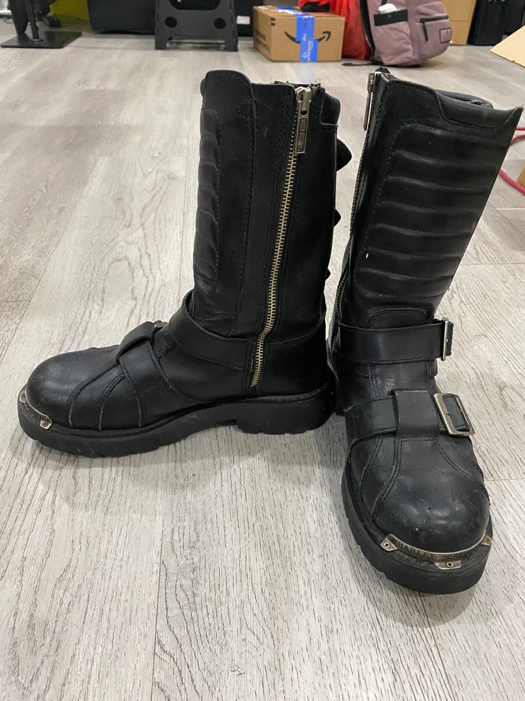 Harley-Davidson Leather Motorcycle Boots Sz 7 - photo 2