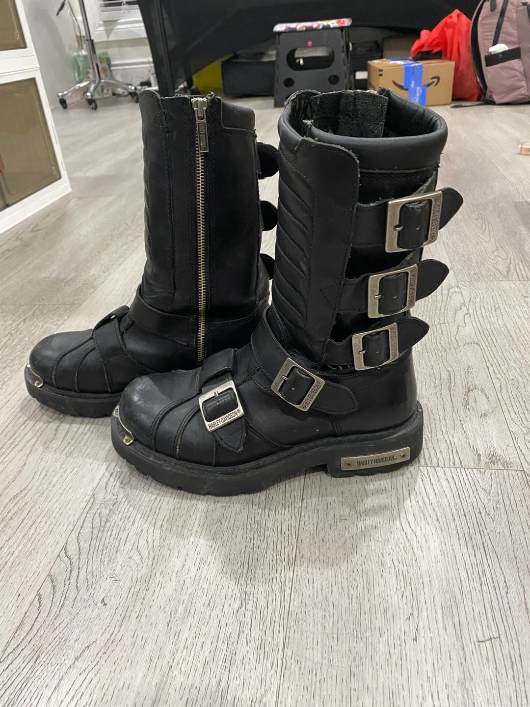 Harley-Davidson Leather Motorcycle Boots Sz 7 - photo 3
