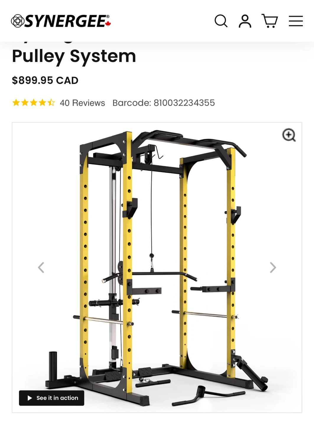 Synergee Power Rack and Pulley System