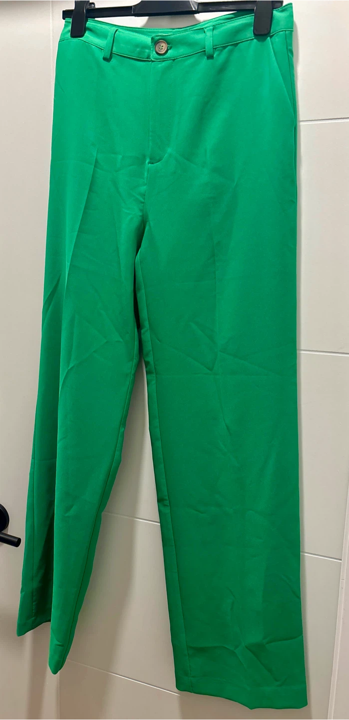 Love Tree Green High-Waist Wide Leg Pants — Medium - photo 2
