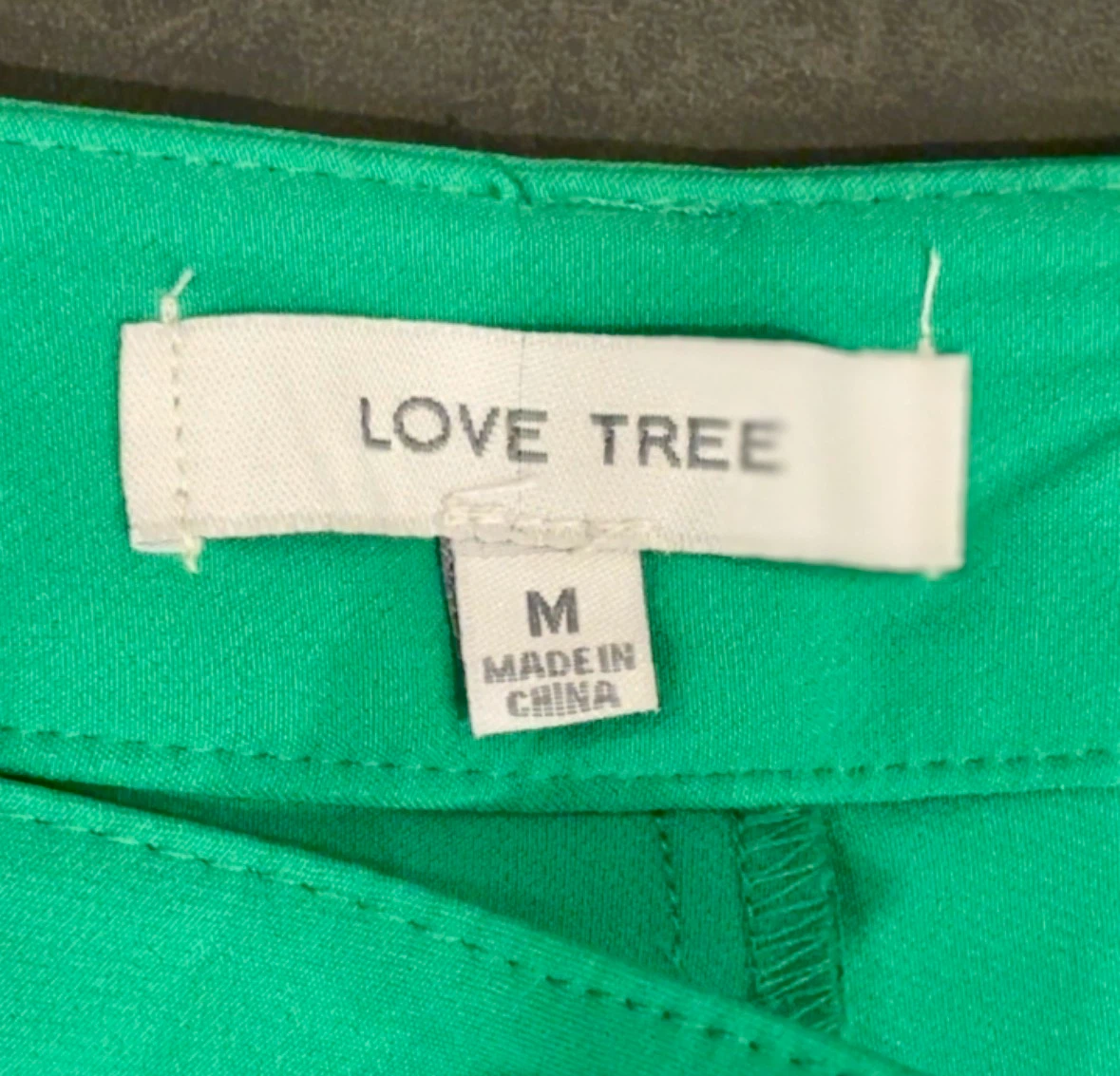 Love Tree Green High-Waist Wide Leg Pants — Medium - photo 3