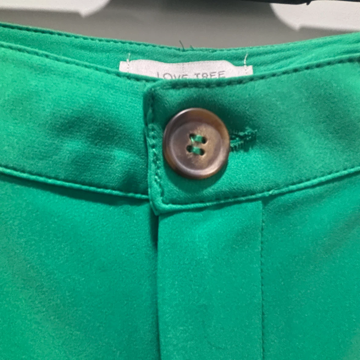 Love Tree Green High-Waist Wide Leg Pants — Medium - photo 4